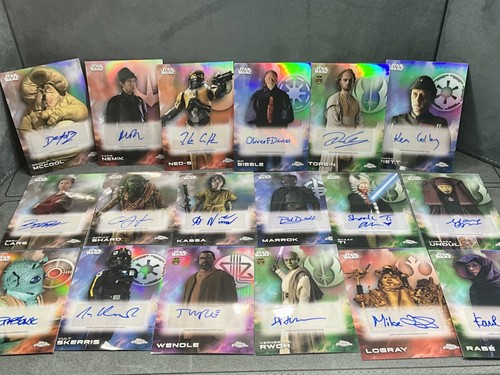 2025 Topps Star Wars Chrome Autograph Cards – Pick Your Character