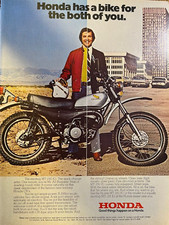 1975 Vintage Magazine Advertisement Honda MT-250 K1 Motorcycle