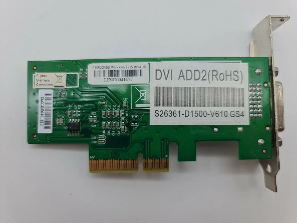 Fujitsu LR2910 REV A MINI PCI DVI Low Profile ADD2 PCB S26361-D1500-V610 GS4 - Immagine 2 di 3