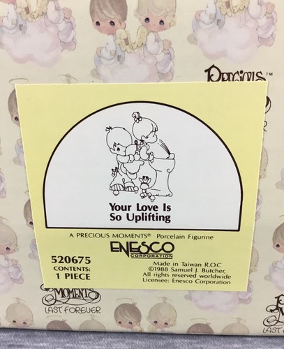 Precious Moments "Your Love Is So Uplifting” Figurine With Box 1988 #520675 - Picture 4 of 5