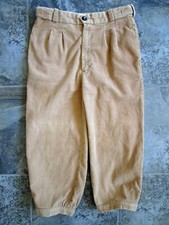 VTG Bugle Boy Onward Cropped Pants Capri 28x19 Pleated Corduroy Khaki Parachute