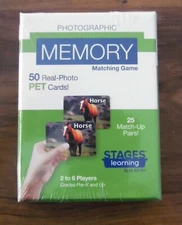 Stages Learning Materials Memory Matching Game Real Photo Pet Cards