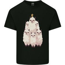 Llama Weihnachtsbaum Xmas Kinder Maglietta