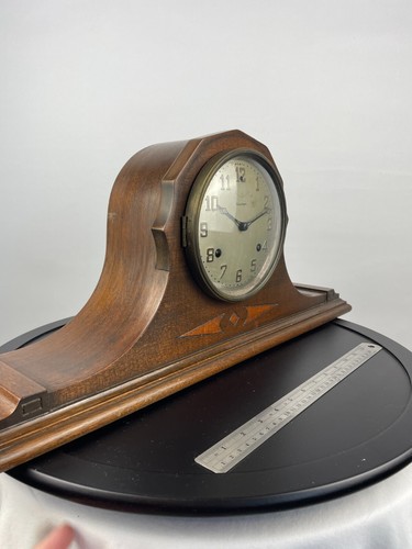 Vintage Waterbury Mantle Clock Dual Tone Chime w/key Made in USA Needs Service - Picture 4 of 12