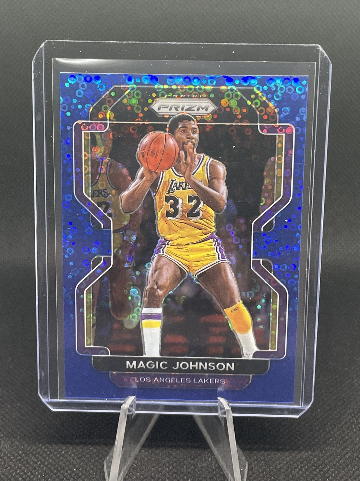 2021-22 Panini Prizm Magic Johnson Blue Fast Break Prizm /150 Los Angeles Lakers
