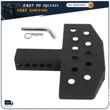 For 2 Inch Receiver 12" Hitch Step Rear Bar Bumper Guard 330 LB Capacity Black