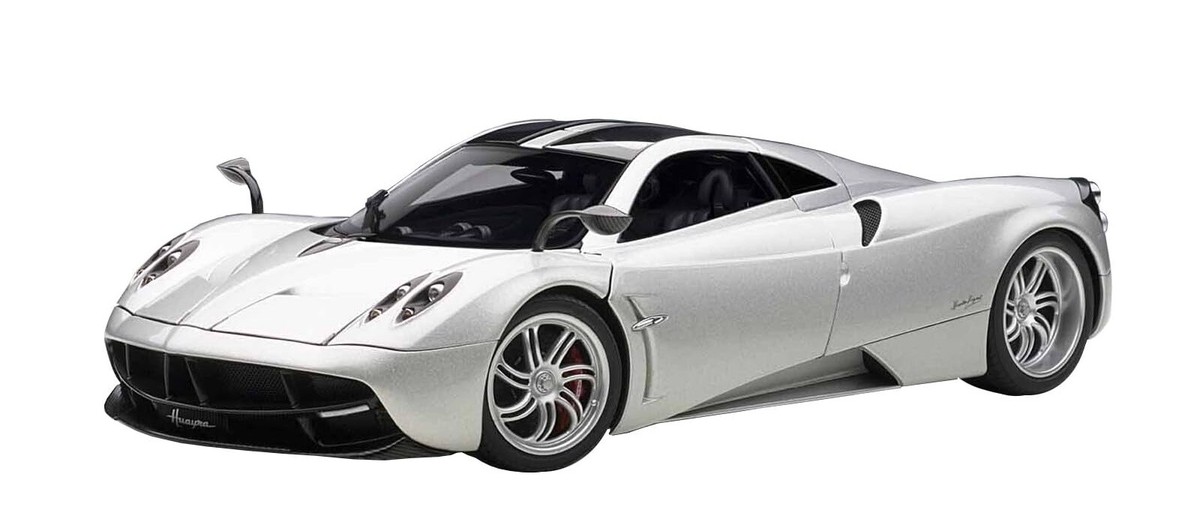 AutoArt 1/18 Scale #78266 Pagani Huayra Silver Diecast Model w/Coa