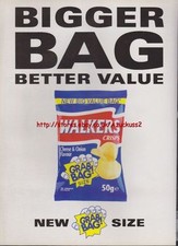 Walkers Grab Bag! Crisps 1995 Magazine Advert #3636