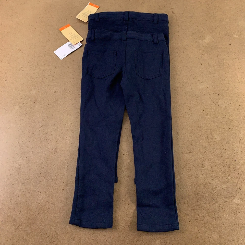 Pantalón ajustado French Toast para niñas talla 6 azul marino tejido 5 bolsillos paquete de 2 SK9502 NUEVO CON ETIQUETAS Foto 4 de 4