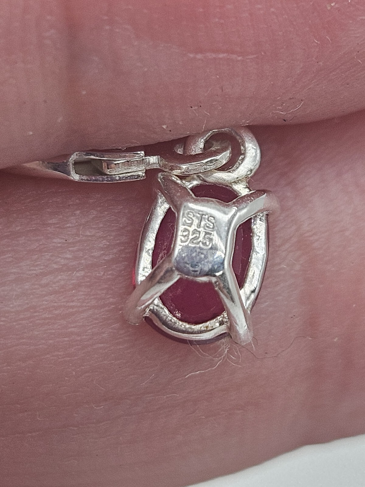 Chuck Clemency STS Sterling Silver Red Ruby Petit… - image 5