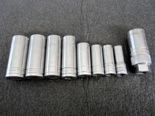 Vintage S-K Tools 3/8" Drive 9pc SAE Deep 6pt Socket Set Made in USA