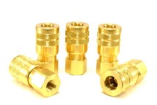 Foster Solid Brass Quick Coupler Air Hose Connector Fittings 1/4 Body x 1/8 NPT