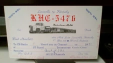 radio QSL postcard truck Bud Howlett 1960s Louisville Kentucky Bristol Indiana