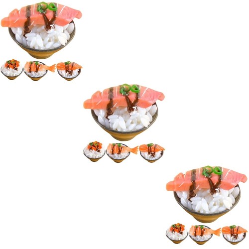 3 Pieces Sushi-Modell Kind Sushi-Foto-Requisiten Probieren - Zdjęcie 3 z 12