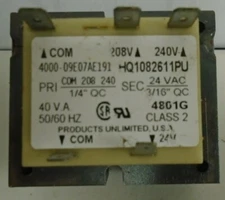 Products Unlimited Transformer 4000-09E07AE191; HQ1082611PU; "USED"
