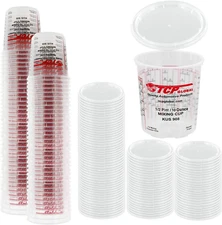Custom Shop/Tcp Global Full Case of 100 Cups with 50 Lids - 1/2 Pint (10Oz) Pain