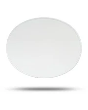 NUMBER PLATE Vintage Oval MX Style 9x11 Moto-Cross Retro Cafe WHITE Maier 509921