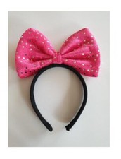 Maus Micky Mouse Haarreif Reif Schleife Fliege Pailletten Märchen Kleid Kostüm