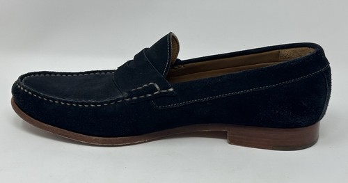 Johnston & Murphy Navy Suede Loafers Shoes Sheepskin Men’s 13M - Picture 6 of 11