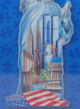 Patriotic Statue Of Liberty 1000 Piece Shaped Puzzle FX Schmid Brand New Sealed.