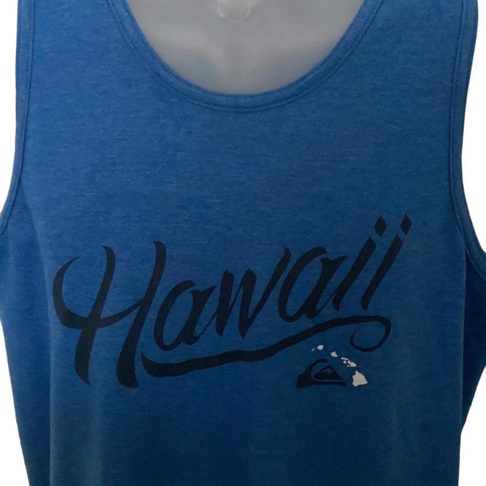 Camiseta sin mangas azul Hawaii QUIKSILVER Camisa Islas Hawaianas Hombres M Mediana Foto 2 de 4