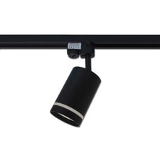 RING 3 Black Suspended Mounted Up To 140cm Track Lights 1m with 3 Spotlight GU10