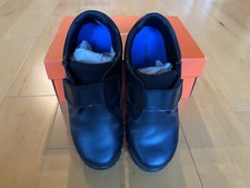 Smart Fit Big Boys Black Dress Shoes Loafers With Straps Size 4.5