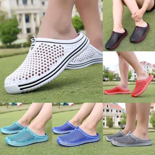 Unisex Slip On Garden Mules Clogs Sports Sandals Beach Swim Slippers Shoes Hot - Picture 1 of 19