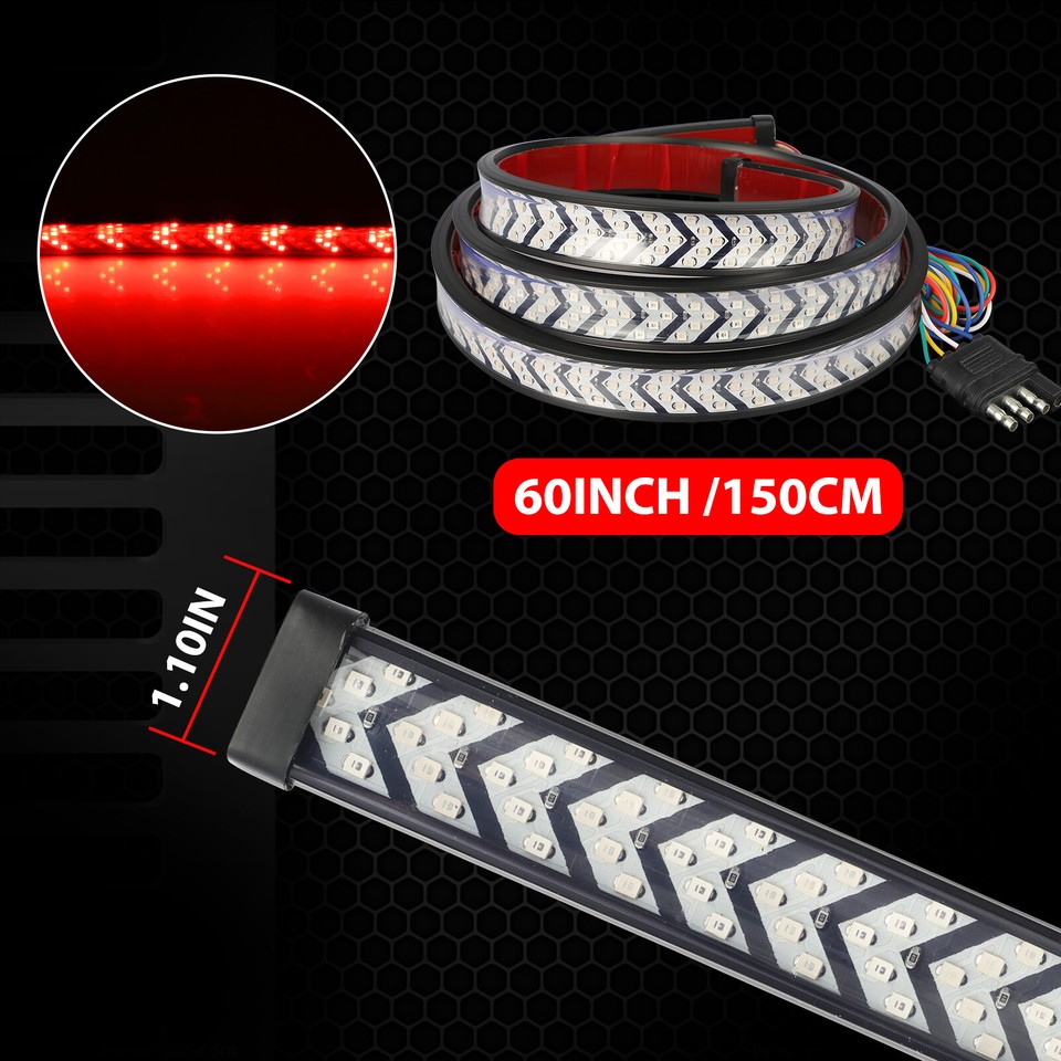 AUXITO 60-Inch LED Tailgate Light Bar For Trucks – Brake, Turn, Reverse – IP67 Waterproof