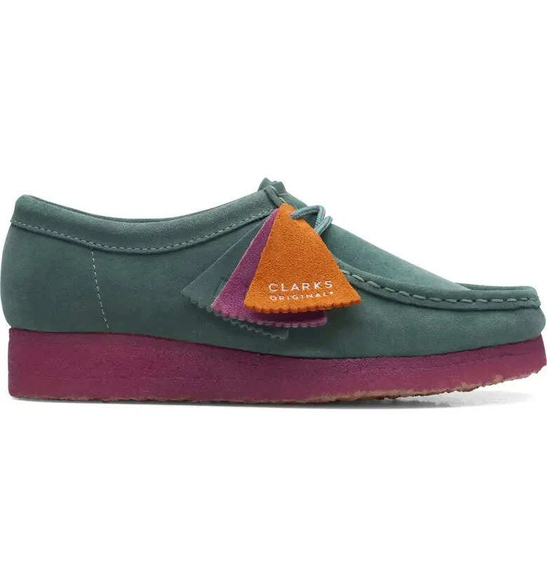 Women Clarks Wallabee Leather Shoes Boots 7 M Teal Combination 68644 | eBay