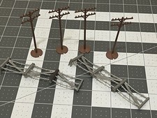 HO Scale Telephone Poles and Fence Pieces Parts Train Diorama Accessories