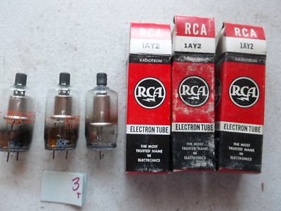 LOT OF 3 NEW IN BOX RCA ELECTRON TUBE 1AY2 (336)