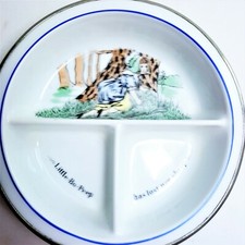Nursery Rhyme Little Bo Peep Vintage Porcelain Child's Warming Dish Saucer Bowl