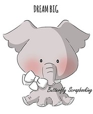ZOO BABIES ELEPHANT SET Cling Unmounted Rubber Stamp AI Art Impressions 4533 NEW