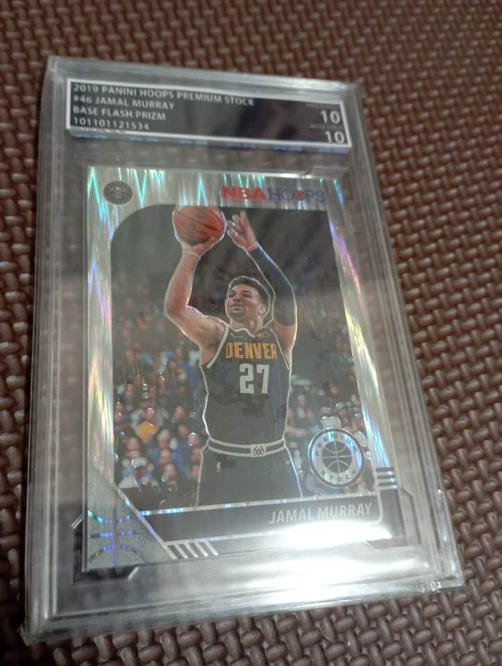 Jamal Murray 2019 Panini Hoops Premium Stock Base Flash Prizm NBA card (BYCC-10) - Image 1 of 4