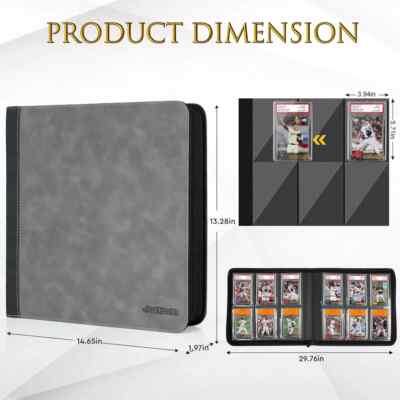 best graded card binder PSA Graded Card Folder Binder Album (60 slabs) Crystal Clear – Raptor Games main image 1