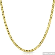 4mm 14k Gold Dipped 925 Silver Miami Cuban Chain Necklace