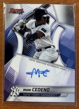 2025 Bowman's Best Mani Cedeno Auto Autograph Yankees #B25-MCE