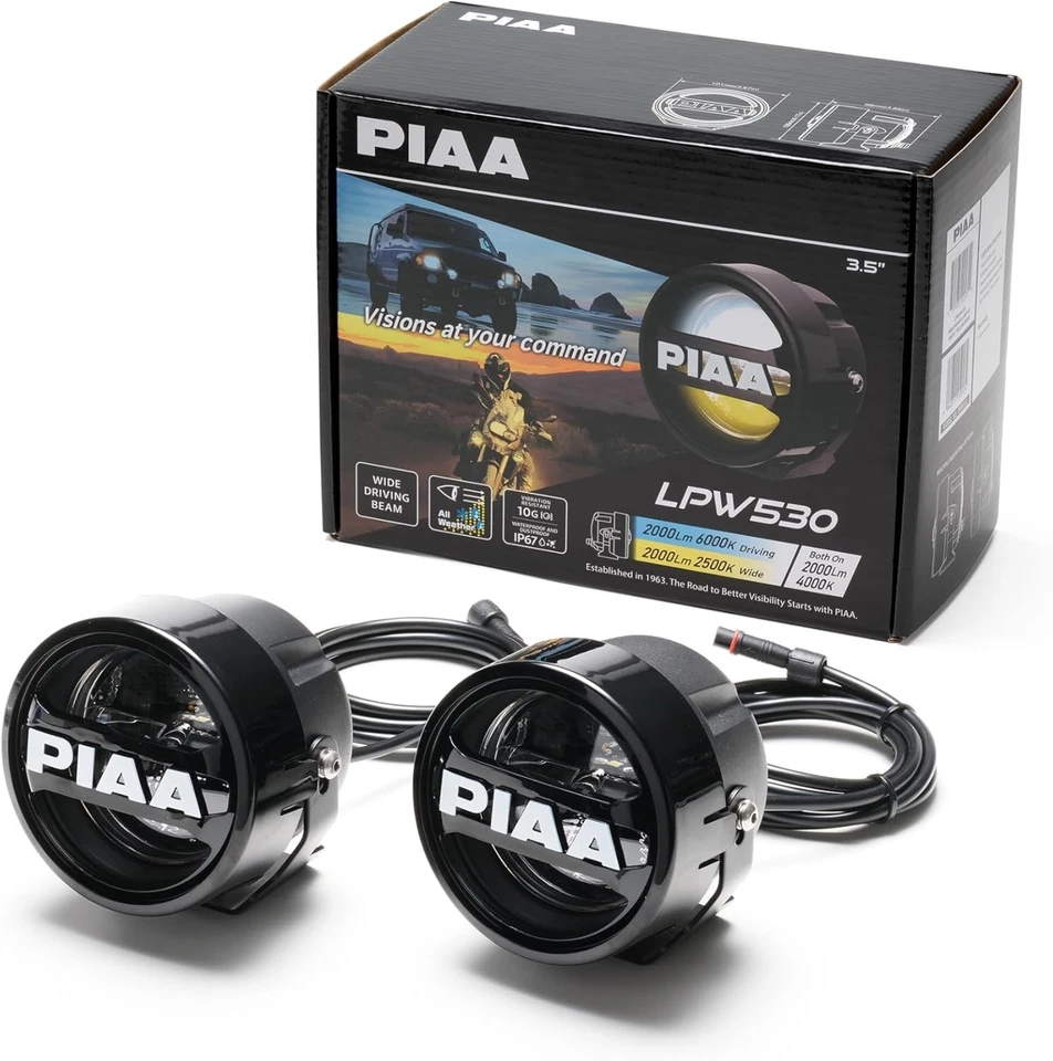 Lámpara retrofit LED PIAA blanca_6000K/amarilla_2500K 12V 20W 2 piezas DKW531 Foto 2 de 4