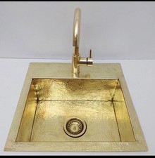 Massives Messing gehämmert Waschbecken 20 Zo...