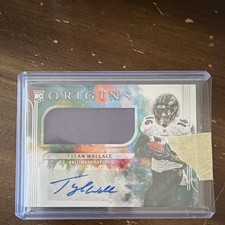 2021 Panini Origins Tylan Wallace Rookie Autograph Memorabilia Card #173 Ravens. rookie card picture