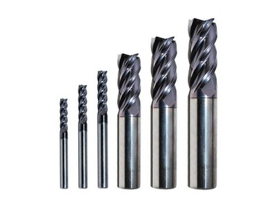 RIP Cutting Tools 6-PC 4-Flute AlTiN HP Carbide End Mill Set, USA, Sizes 1/8 - 1