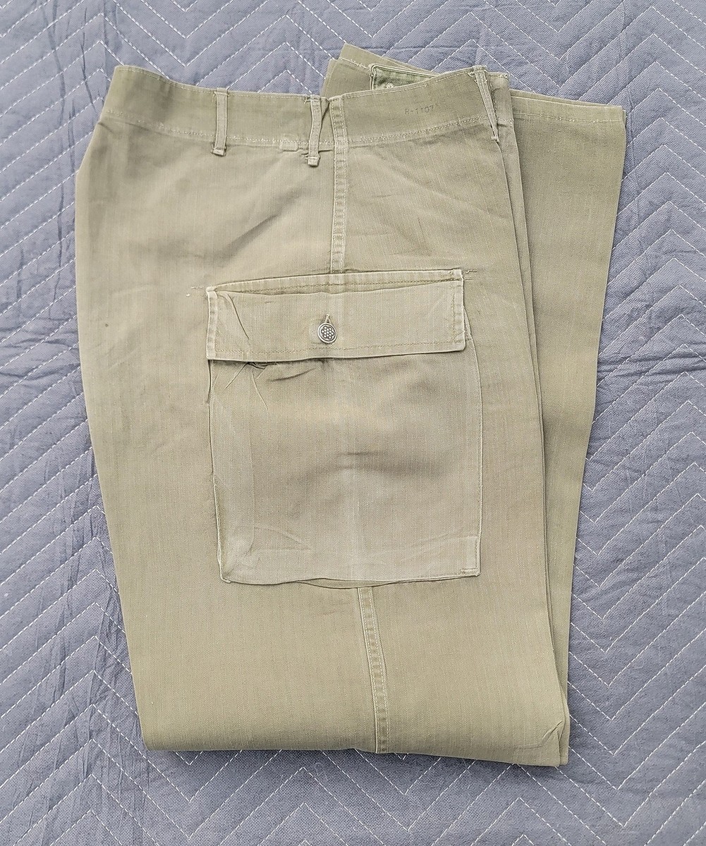 WWII US Army HBT Herringbone Twill Combat Utility Trousers/Pants