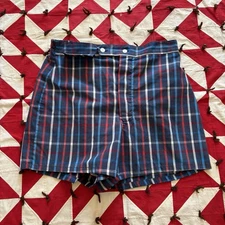 Vintage Penney’s Plaid Rockabilly Swimsuit As Is Repaired