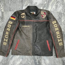 Vintage Porsche Inspired Distressed Leather Jacket Classic Leather Jacket Vintage Porsche Inspired Distressed Leather Jacket Classic Leather Jacket