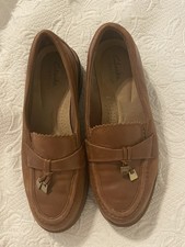 Clarks Collection Leather Loafer w. Tassel Westlynn Bella Tan Leather size 6