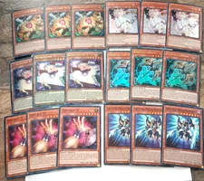 Yugio Hand Trap Playsets Ultra Rare ( 3x  Ash Blossom, Droll, Lancea,  + More)