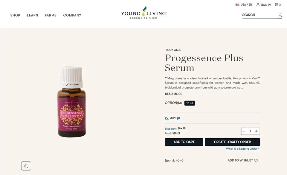 Pacote com 2 Óleos Essenciais Young Living Progessence Plus - 15ml -Novo ❗️Vendedor dos EUA❗️ - Imagem 2 de 2