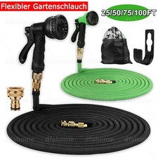 7,5-30m Flexibler Gartenschlauch dehnbarer Wasserschlauch Flexischlauch flexibel