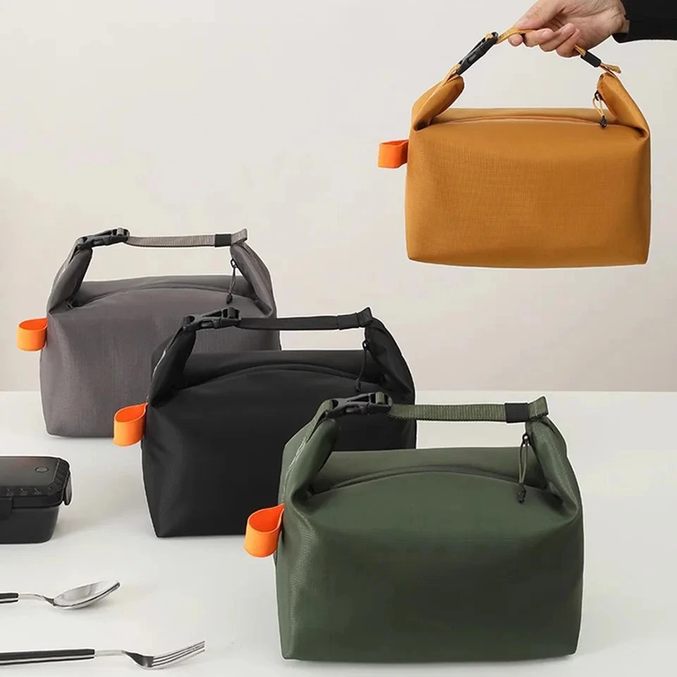 Bolsa térmica de almuerzo aislada a prueba de fugas de 1 pieza refrigerador para trabajo picnic viaje Foto 2 de 4